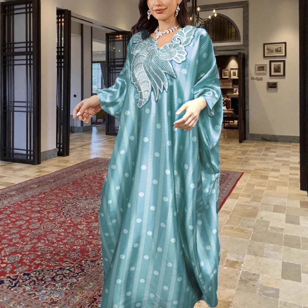 Women African Muslim Fashion Kaftan Evening Party Dresses Boubou Outfits