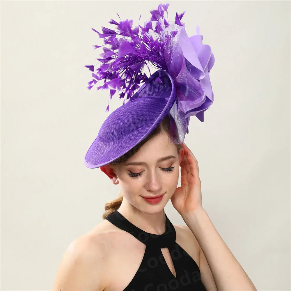 Women's Formal Tea Party Headpiece and Cocktail Church Chapeau Cap Headband Millinery