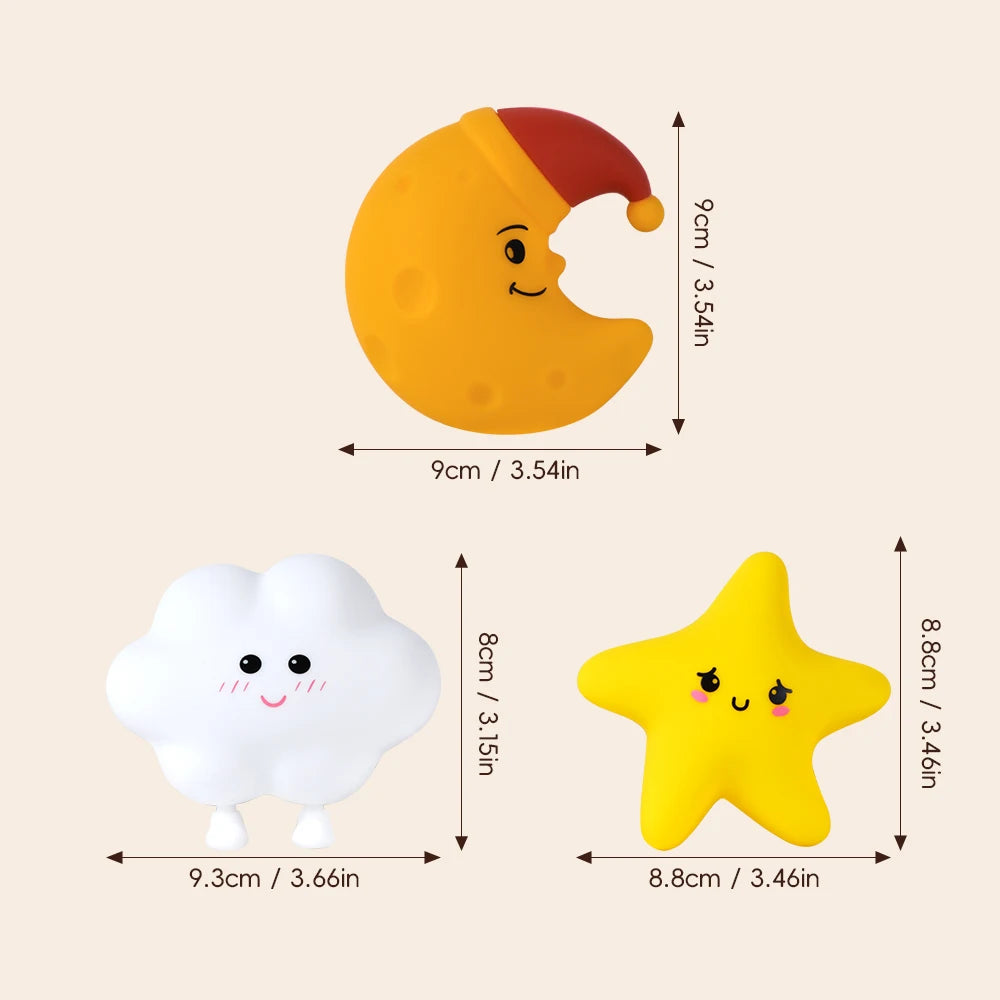 Novelty LED Star Cloud Silicone Night Light Nursery Sleeping Wall Lamp Rechargable Beside Lamp For Baby Bedroom Decor