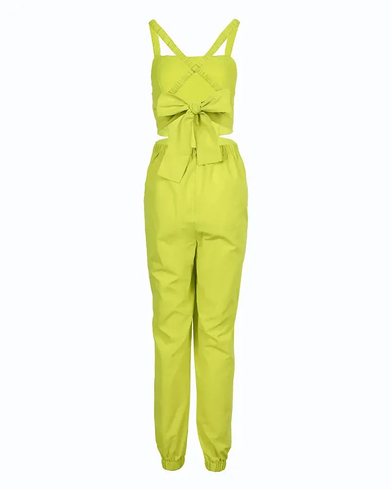 Elegant Women's jumpsuit Summer Fashion Strap Hollow Sexy Off waist Printed jumpsuit