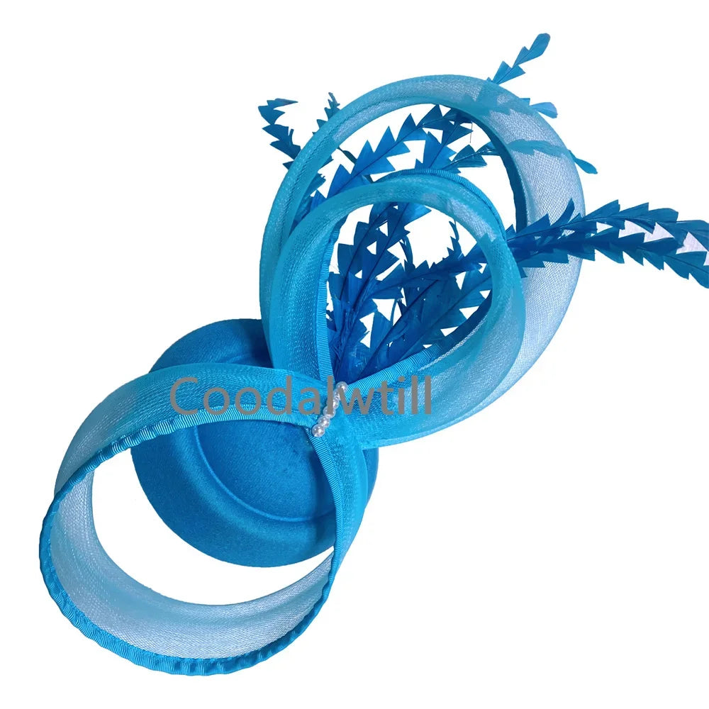 Charming Mesh Fascinator Ladies Elegant Derby Feather Hair Accessories For Women