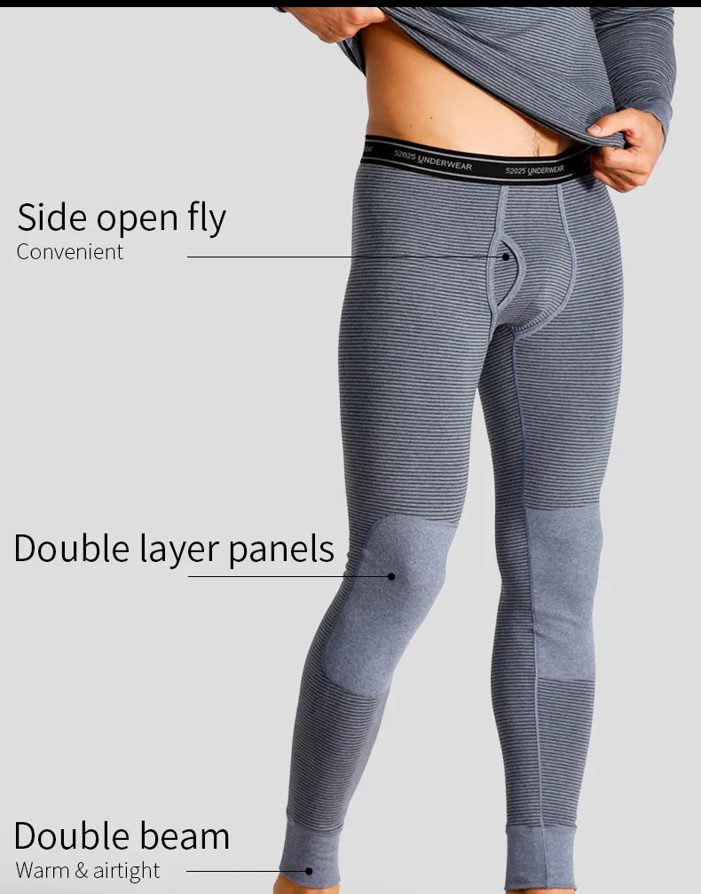 52025 Warm Men's & Women Thermal Leggings – Cotton Fleece-Lined Winter Pants, Breathable & Seamless for Ultimate Comfort