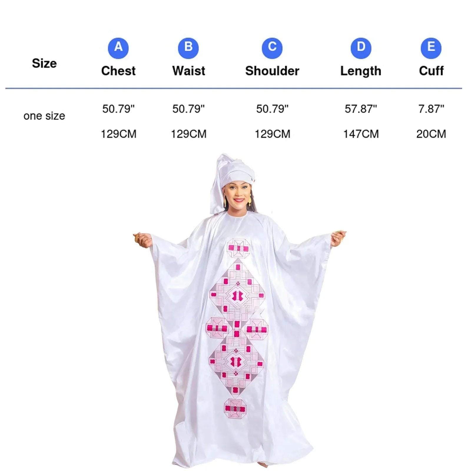 Embroidered Bazin Riche African Dress for Men and Women with Scarf, Plus Size