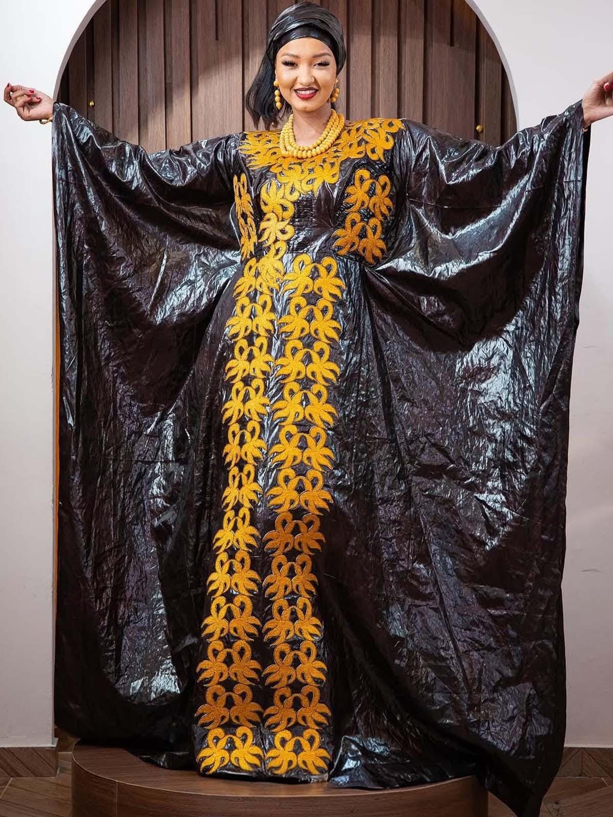 African Gatzner Bazin Riche Clothing|Women's Abaya|Embroidery Elegant Bubu |Dress|Party And Weddings