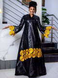 African Bazin Riche Abaya Dress | Elegant Embroidered Grand Bubu, Head Scarf
