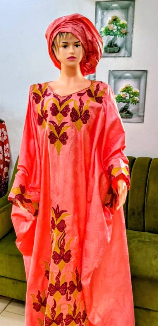 African Bazin Riche Clothing|Women's Abaya Embroidery Plus Size Elegant Bubu Dress/Weddings
