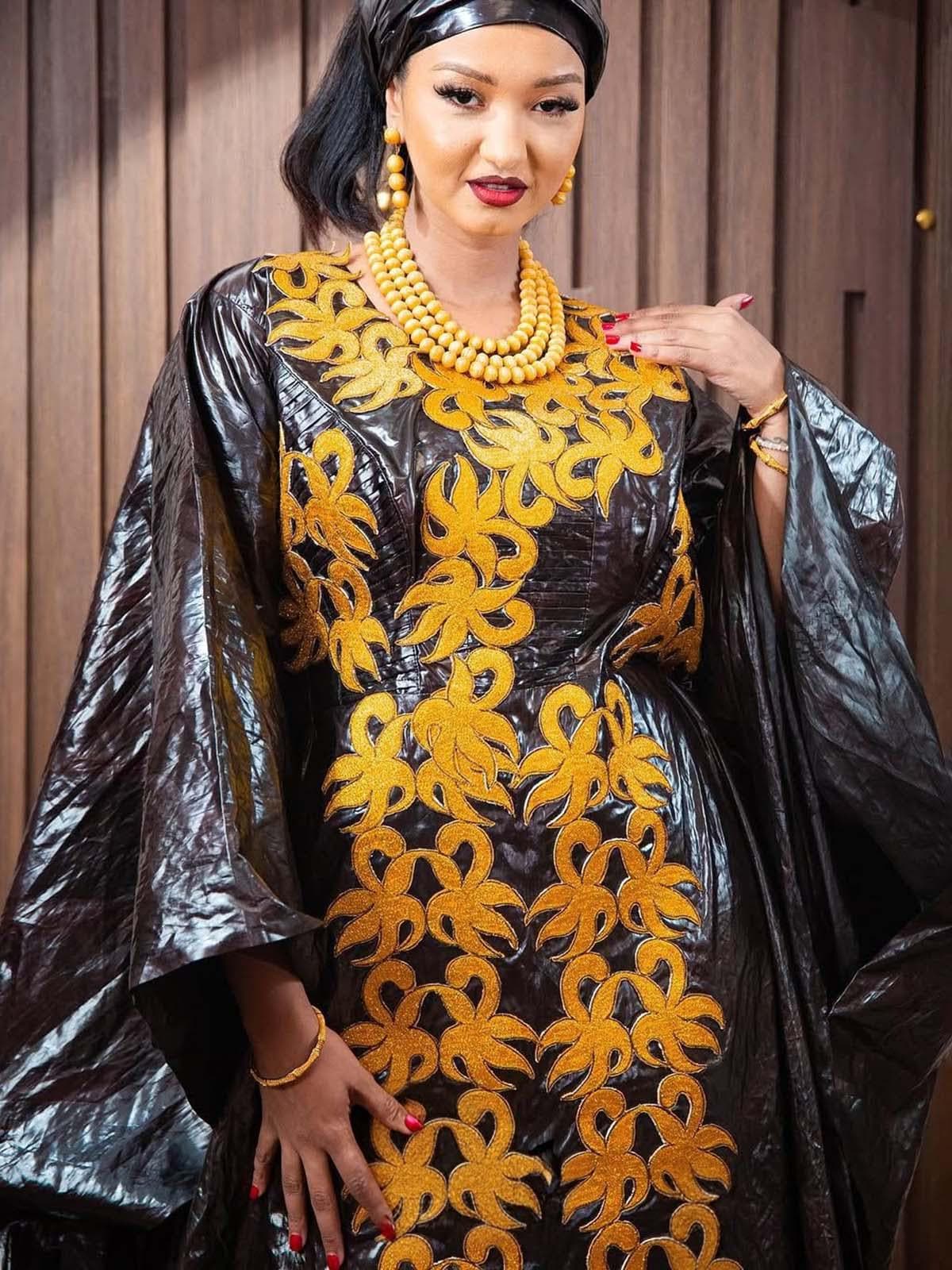 African Gatzner Bazin Riche Clothing|Women's Abaya|Embroidery Elegant Bubu |Dress|Party And Weddings
