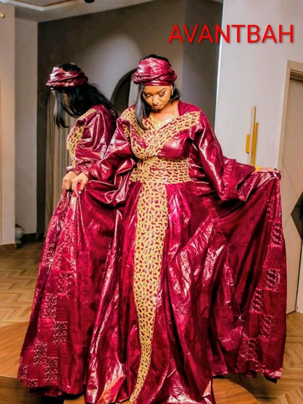African Gatzner Bazin Riche|Women's Abaya|Embroidery Elegant Bubu |Dress|Party And Weddings