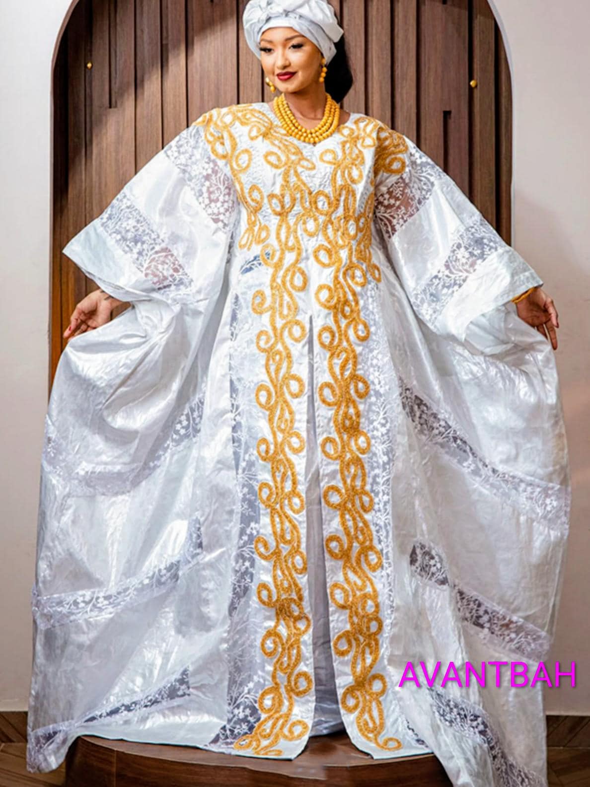 African Gatzner Bazin Riche|Women's Abaya|Embroidery Elegant Bubu |Dress|Party And Weddings