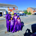Family Traditional African|Gatzner Bazin Riche Set Embroidery Dresses|Dad, Mum And Kids