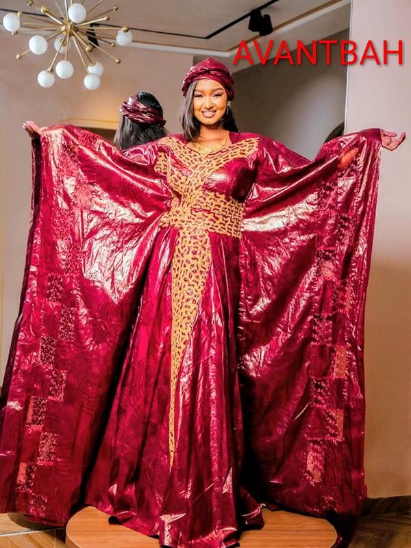 African Gatzner Bazin Riche|Women's Abaya|Embroidery Elegant Bubu |Dress|Party And Weddings