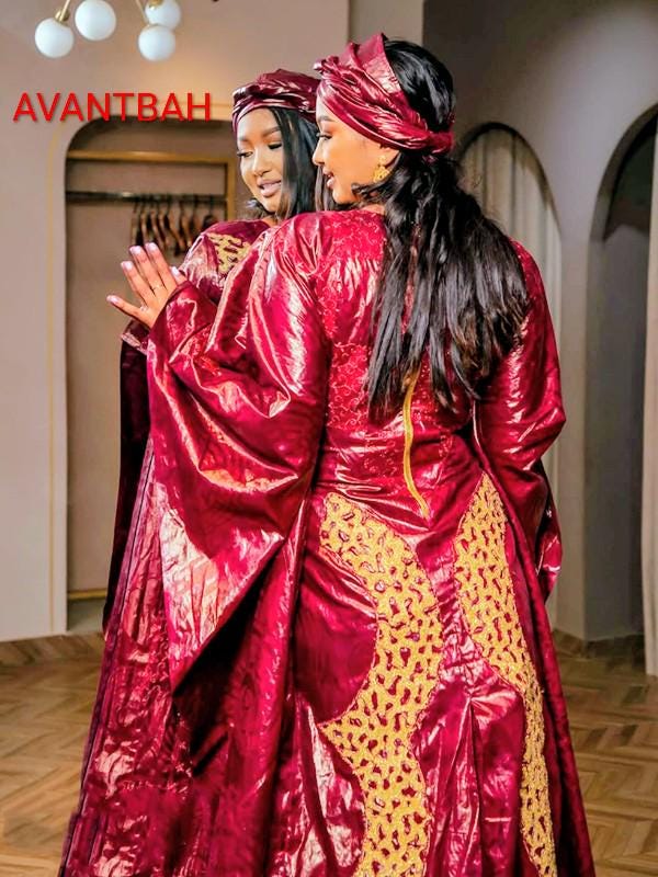 African Gatzner Bazin Riche|Women's Abaya|Embroidery Elegant Bubu |Dress|Party And Weddings