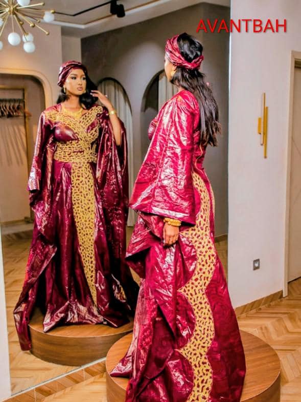 African Gatzner Bazin Riche|Women's Abaya|Embroidery Elegant Bubu |Dress|Party And Weddings