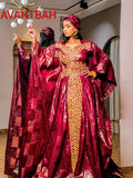 African Gatzner Bazin Riche|Women's Abaya|Embroidery Elegant Bubu |Dress|Party And Weddings