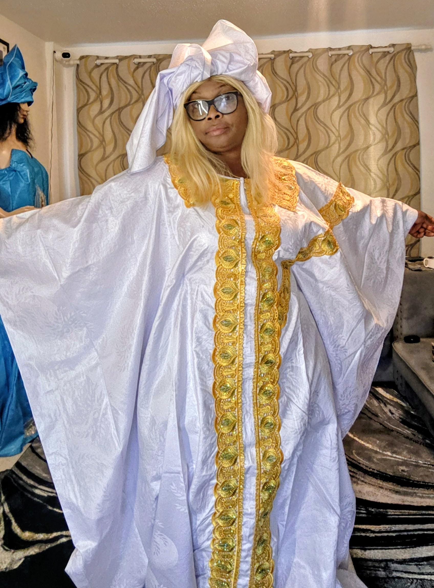 African Gatzner Bazin Riche Clothing|Women's Abaya|Embroidery Elegant Bubu |Dress|Party And Wedding
