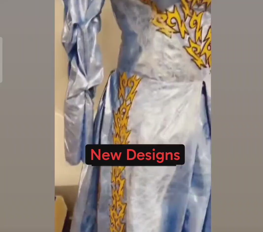 Grand African Gatzner Bazin Riche|Women's Abaya|Embroidery Elegant Bubu |Dress|Party And Weddings