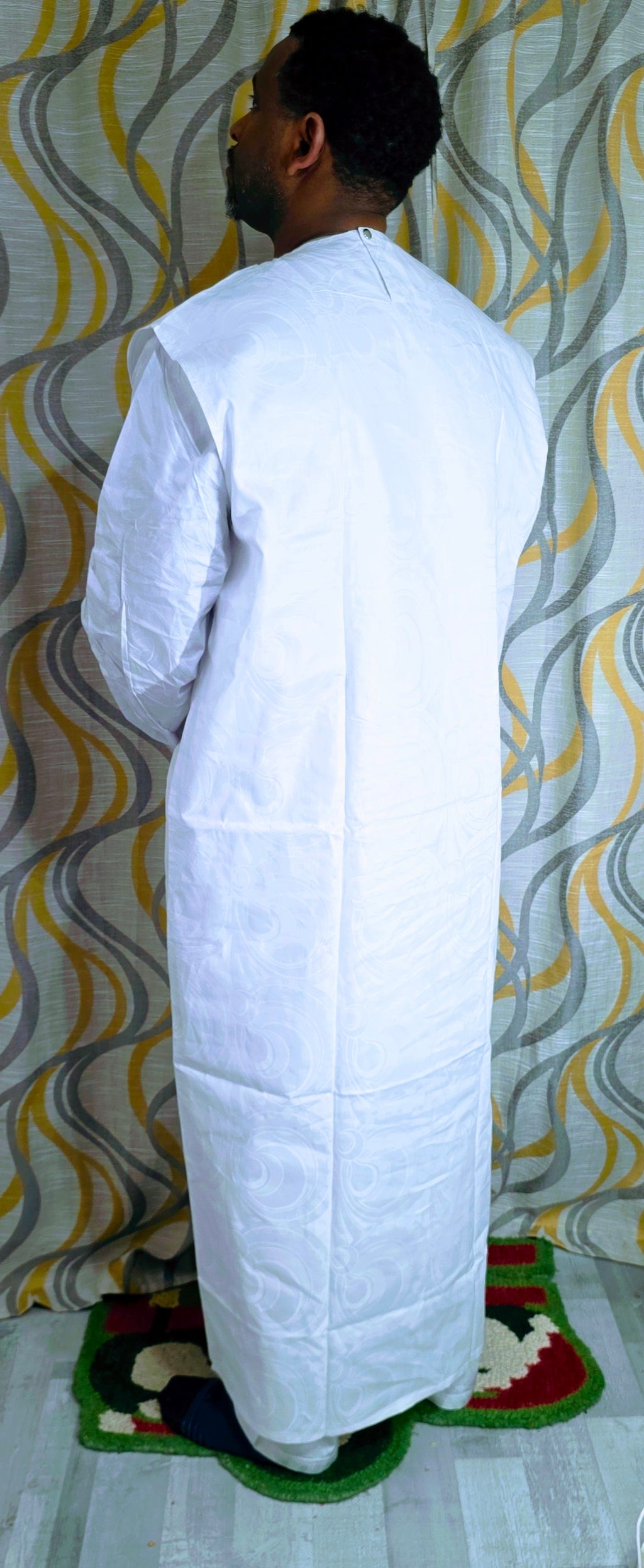 Embroidered Bazin Riche 3-Piece Set - Traditional Men's Ensemble