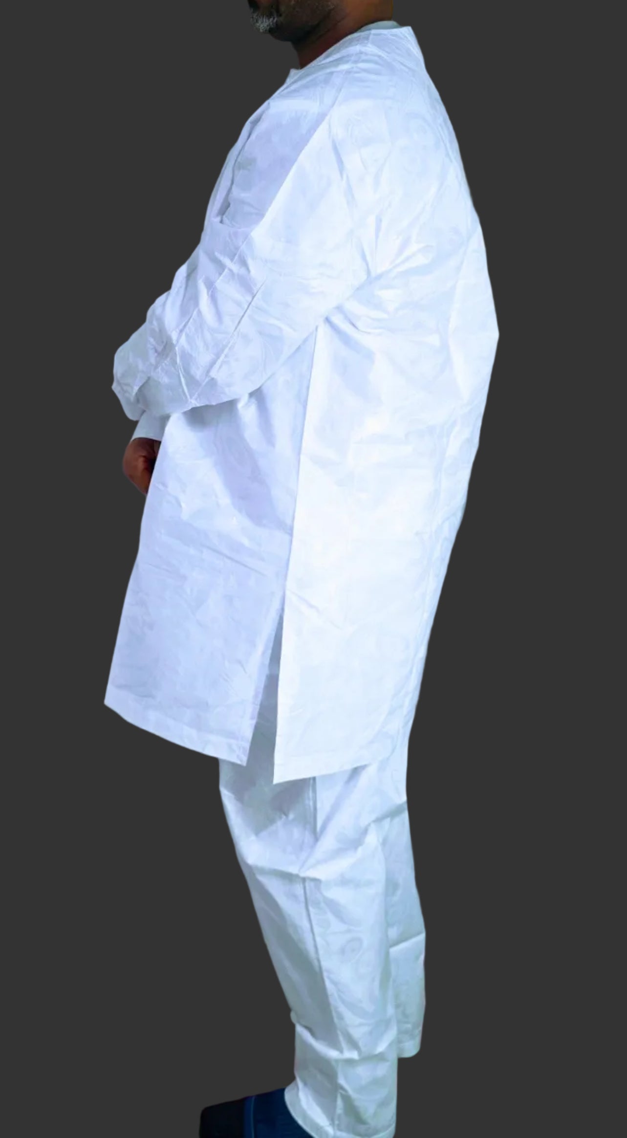 Embroidered Bazin Riche 3-Piece Set - Traditional Men's Ensemble