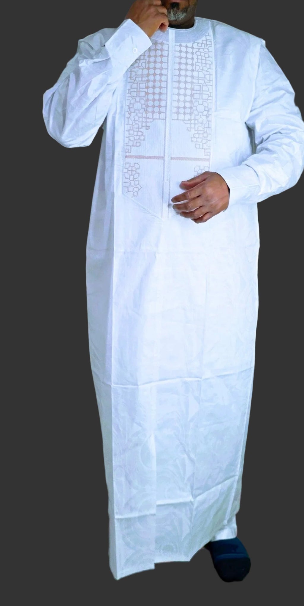 Embroidered Bazin Riche 3-Piece Set - Traditional Men's Ensemble